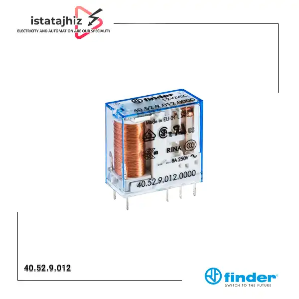 رله 12 ولت 8 پایه Finder مدل 40.52.9.012 | مشخصات فنی، قیمت و خرید