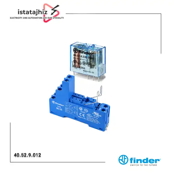 رله 12 ولت 8 پایه Finder مدل 40.52.9.012 | مشخصات فنی، قیمت و خرید