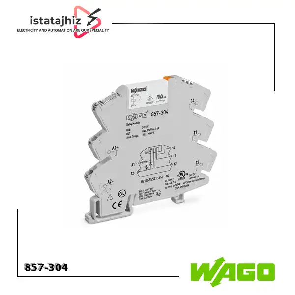 رله WAGO 857-304 1 رله واسط WAGO 857-304 با بوبین 24 ولت DC