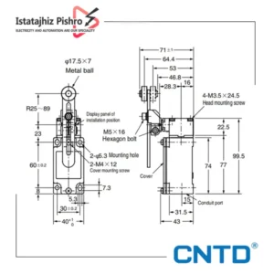 میکروسوئیچ تیپ سنگین مدل C4B-4112N طرح تله CNTD