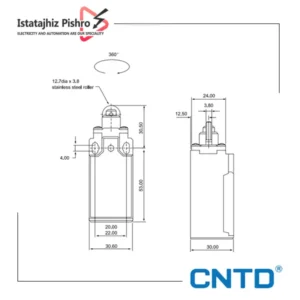 میکروسوئیچ بدنه باکالیت فشاری قرقره‌دار CNTD مدل CLS-103