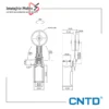 میکروسوئیچ رگلاژی قرقره بزرگ بدنه باکالیت CNTD مدل CLS-191 - Image 2