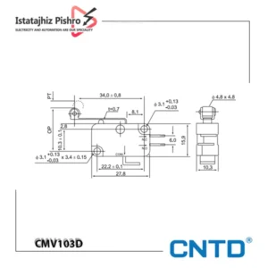 میکروسوئیچ اهرمی CNTD مدل CMV103D