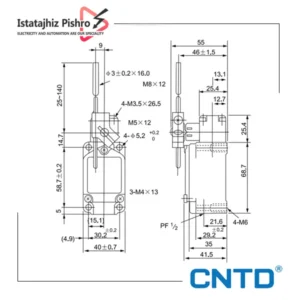 لیمیت سوییچ میله‌ای رگلاژی طرح امرن CNTD مدل CWLCL