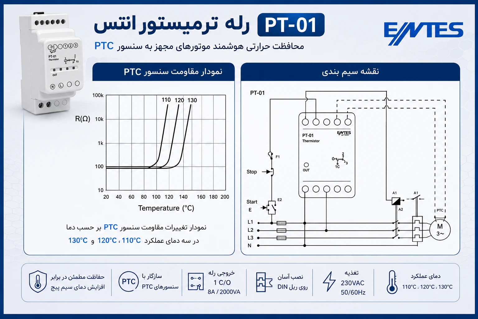 نحوه سیم کشی رله ترمیستور