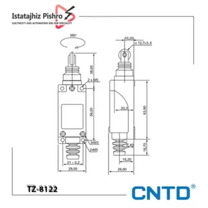 میکروسوئیچ قرقره دار فشاری CNTD مدل TZ-8122