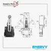 لیمیت سوئیچ اهرمی ENV-031 همراه گلند
