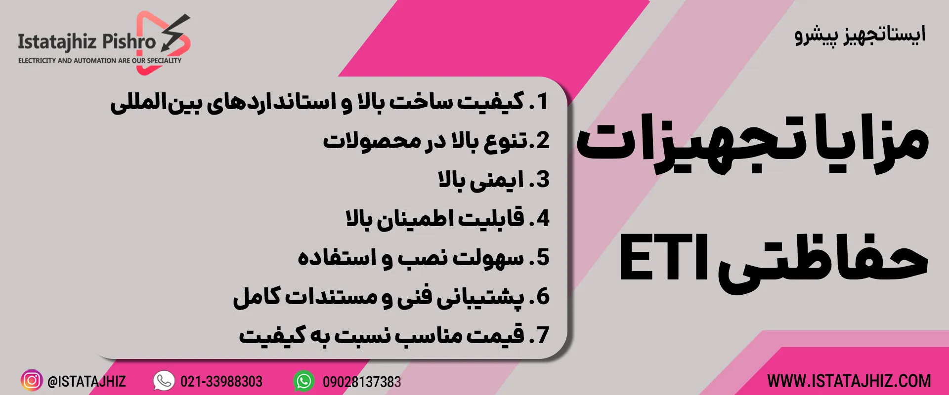 مزایا و ویژگی های فیوز های ETI