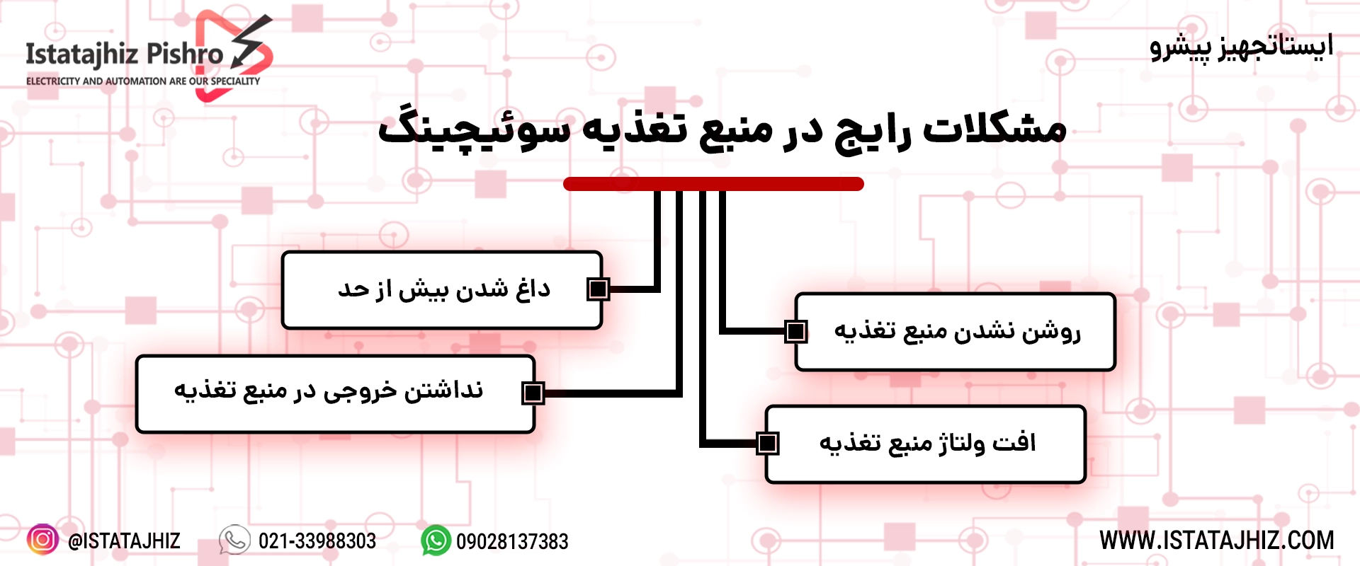 خرابی هایی که منبع تغذیه سوئیچینگ دارد