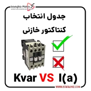 جدول انتخاب و خرید کنتاکتور خازنی