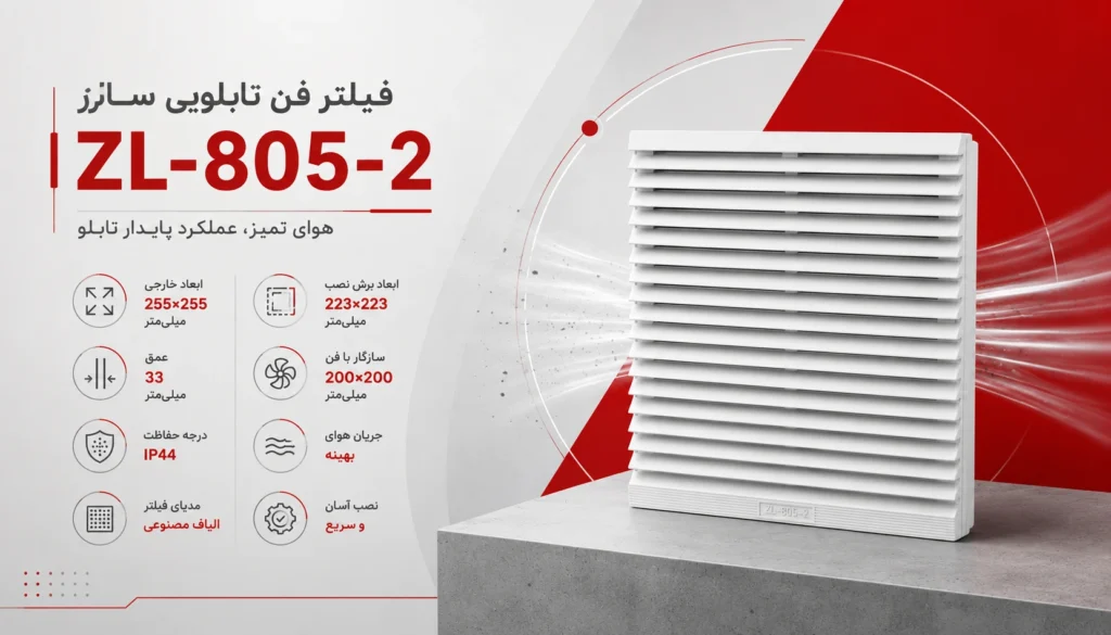 فیلتر فن تابلویی 805 سالزر 2 ویژگی های فیلتر فن تابلویی 805 سالزر