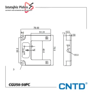 سنسور نوری U شکل فاصله دید 50mm خروجی PNP