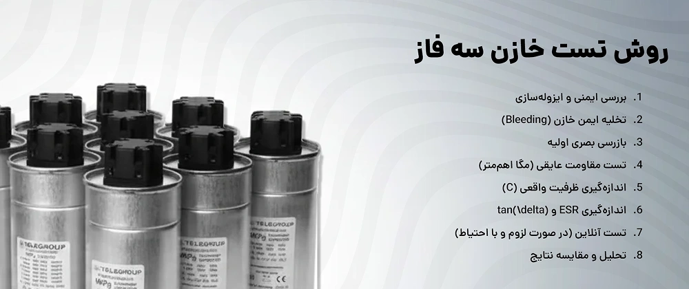 نشانه های خرابی خازن سه فاز و روش های عیب یابی 6 روش تست خازن سه فاز