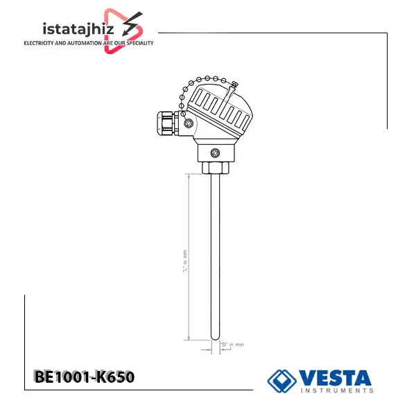 ترموکوپل هددار وستا مدل BE1001-K650 2 ترموکوپل هددار وستا مدل BE1001-K650
