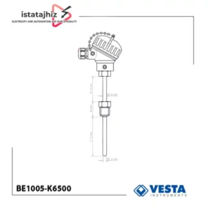 ترموکوپل هددار وستا BE1005‑K6500 تیپ K