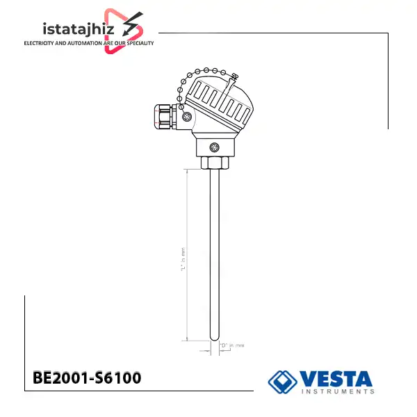 PT100 هددار وستا مدل BE2001-S6100 2 PT100 هددار وستا مدل BE2001-S6100