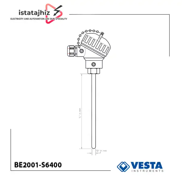 PT100 هددار وستا مدل BE2001-S6400 2 PT100 هددار وستا مدل BE2001-S6400