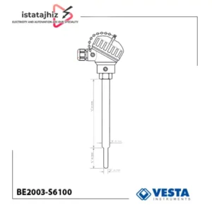 سنسور دما PT100 هددار وستا مدل BE2003‑S6100