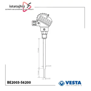 سنسور دما PT100 هددار وستا مدل BE2003‑S6200
