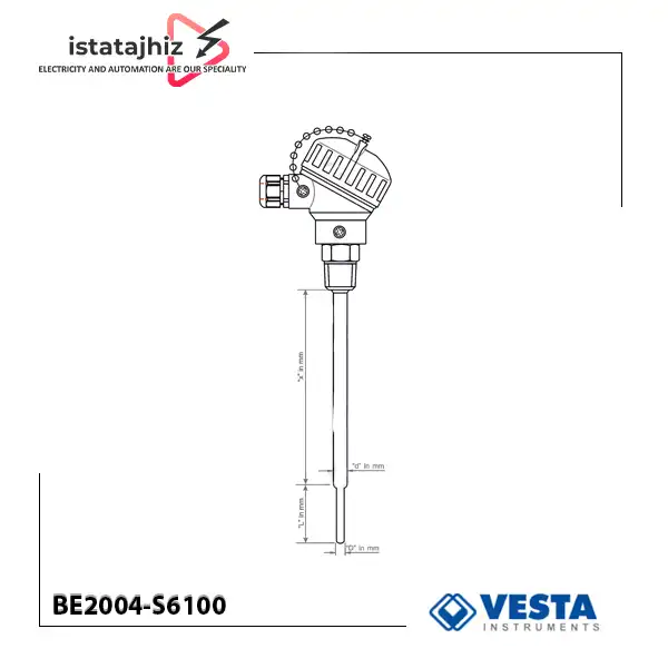 سنسور دما PT100 غلاف دار مدل BE2004-S6100 2 سنسور دما PT100 غلاف دار مدل BE2004-S6100