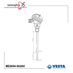 سنسور دما PT100 غلاف دار مدل BE2004-S6200