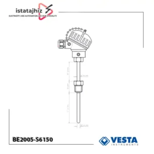 سنسور دما PT100 غلافدار مدل BE2005-S6150