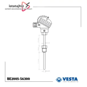 سنسور دما PT100 هددار مدل BE2005-S6300