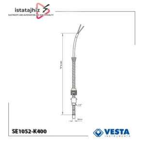 ترموکوپل رزوهدار مدل SE1052-K400 با سیم رابط
