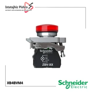 چراغ سیگنال فلزی قرمز اشنایدر XB4BVM4 با LED داخلی 230–240V AC