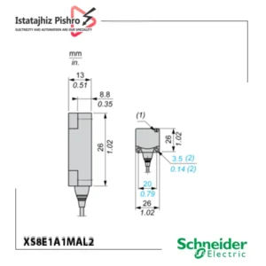سنسور القایی Schneider XS8E1A1MAL2