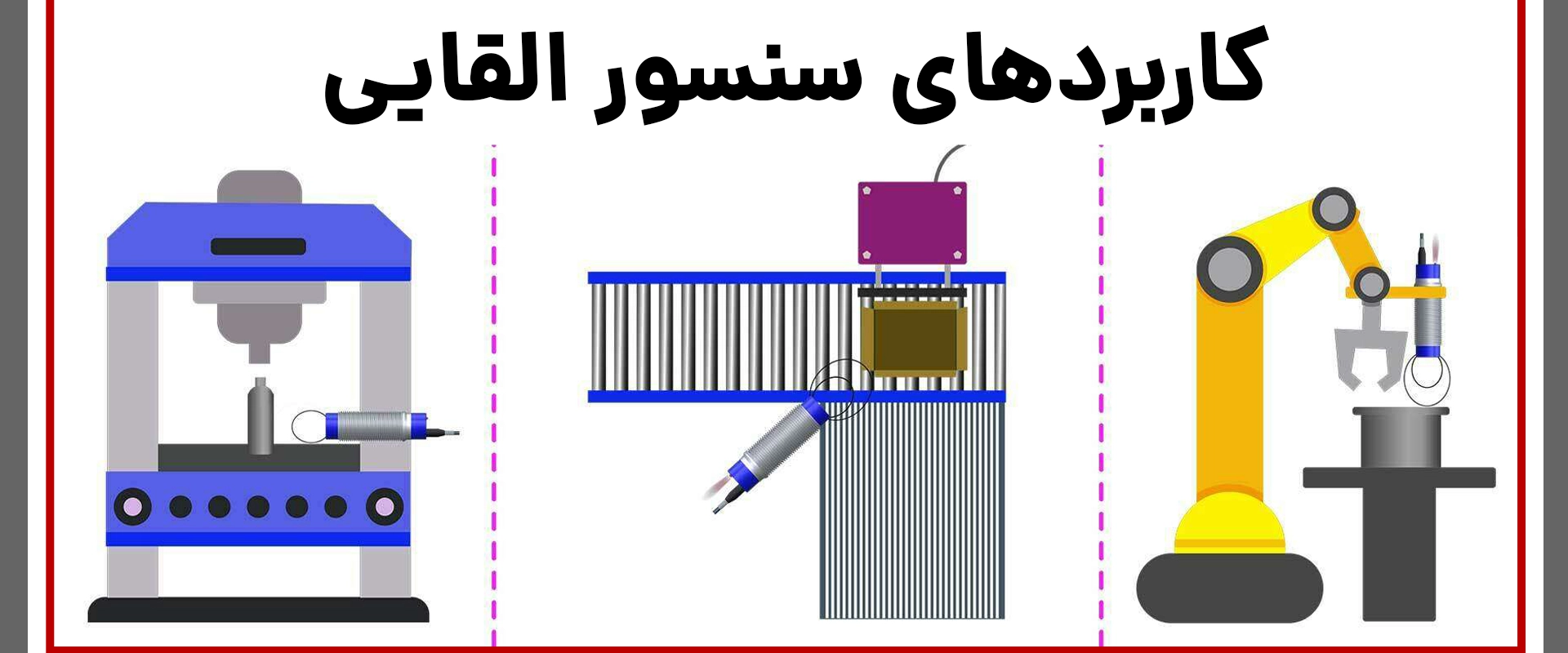 کاربردهای سنسور القایی در کارخانجات و صنعت