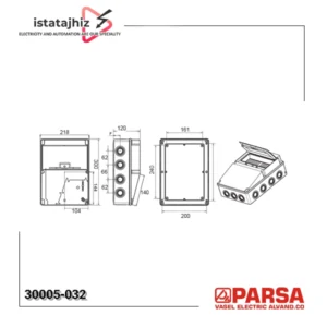 جعبه توزیع 032-30005 | 120×220×300