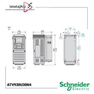 اینورتر 3 کیلووات سه فاز اشنایدر ATV930U30N4 با مدار چاپر