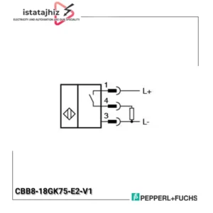 سنسور خازنی Pepperl+Fuchs کد CBB8‑18GK75‑E2‑V1