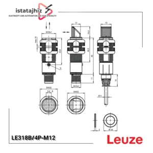 سنسور نوری LEUZE LE318B/4P‑M12