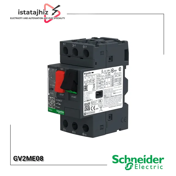 کلید حرارتی اشنایدر مدل GV2ME08 2 قیمت کلید حرارتی GV2ME08 اشنایدر