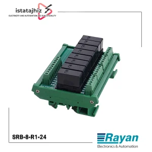 رله برد 8 کانال 24Vdc مدل SRB-8-R1-24 1 رله برد 8 تایی 24Vdc یک کنتاکت باز/بسته (1NO/1NC) مدل 24‑SRB‑8‑R1 | رلهبرد صنعتی با رله Omron