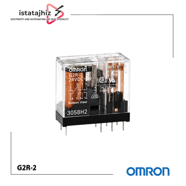 رله امرن مدل G2R-2 | 24VDC | 8 پین | 5 آمپر | ساخت اندونزی