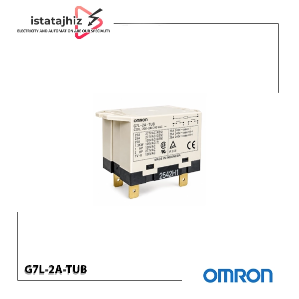 رله امرن کولری G7L-2A-TUB بوبین 220 ولت AC | 25 آمپر | 6 پایه | خرید و قیمت