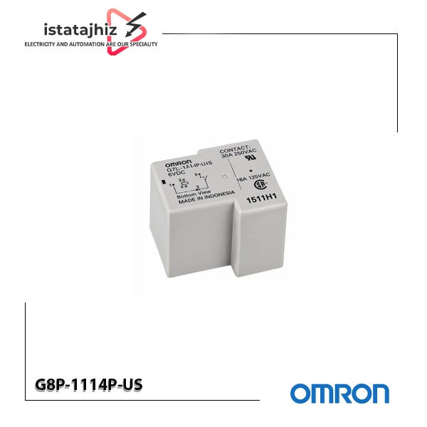 خرید رله امرن کولری OMRON G8P-1114P-US | بوبین 5VDC | 30 آمپر | 5 پین