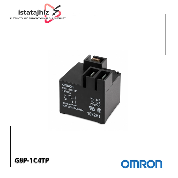 خرید رله امرن کولری OMRON G8P-1C4TP | بوبین 12VDC | 20 آمپر | 5 پین