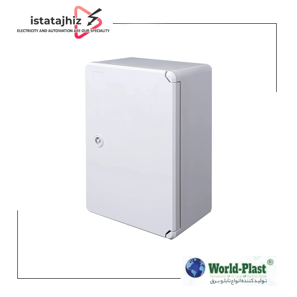 تابلو برق پلاستیکی سایز 35*25 درب هم رنگ ABS 1 تابلو برق 25*35 پلاستیکی
