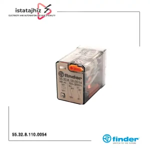 رله فیندر دو کنتاکت 110VAC 10A مدل 55.32.8.110.0054