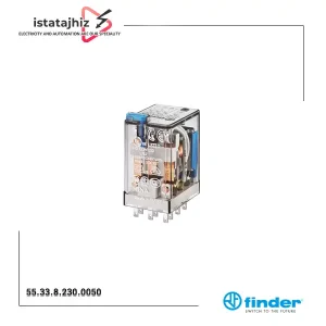 رله شیشهای 3 کنتاکت 230 ولت AC فیندر مدل Finder 55.33.8.230.0050