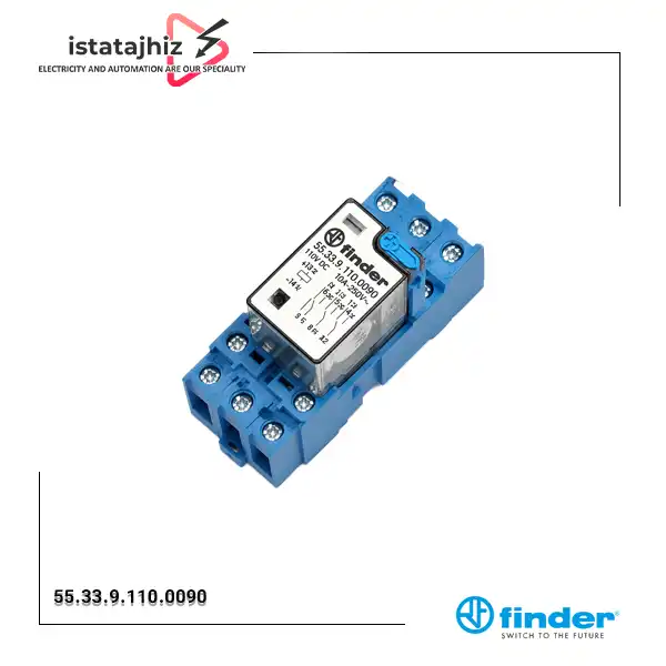 رله فیندر 110VDC سه کنتاکت 10 آمپر 55.33.9.110 1 رله فیندر 110VDC سه کنتاکت 10 آمپر مدل Finder 55.33.9.110