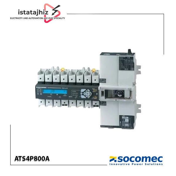 قیمت و خرید کلید چنج اور موتور دار 800 آمپر 4 پل سکومک Socomec | کد socomec-a-800-4