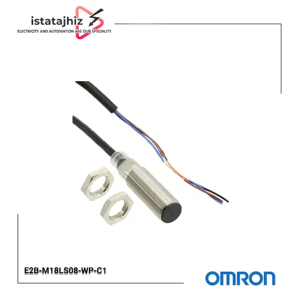 سنسور القایی امرن مدل E2B-M18LS08-WP-C1 2M قطر 18 کابلی خروجی NPN(NO)