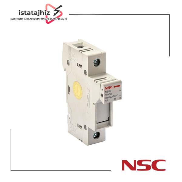 پایه فیوز سیلندری 10×38 تک پل NS-09 2 پایه فیوز سیلندری 10×38 تک پل NS-09