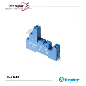 سوکت رله 8 پایه فیندر مدل SMA9702 با نگهدارنده پلاستیکی