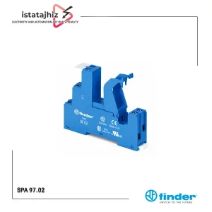 سوکت رله 8 پایه فیندر مدل SPA9702 با نگهدارنده پلاستیکی